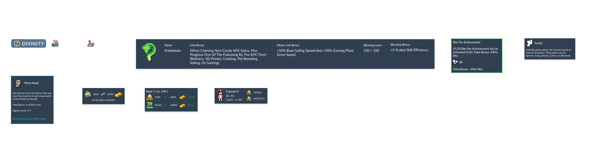 Design frame for the components used for the world 5 page